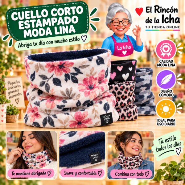 RI-ML-01117 Cuello Corto Estampado Moda Lina Diseño 950308-6