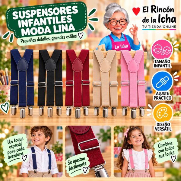 RI-ML-01365 Suspensores Infantiles Moda Lina Diseño 178206
