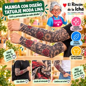 RI-ML-01377 Manga con Diseño Tatuaje Moda Lina Diseño 170175-10