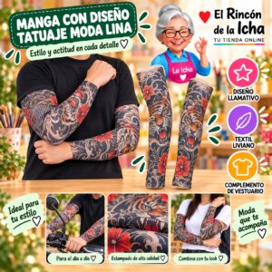 RI-ML-01380 Manga con Diseño Tatuaje Moda Lina Diseño 170175-14