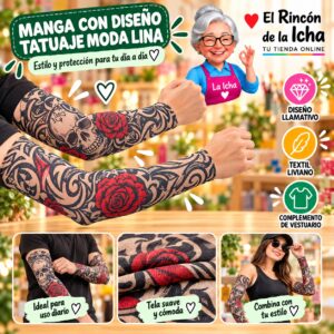 RI-ML-01381 Manga con Diseño Tatuaje Moda Lina Diseño 170175-2