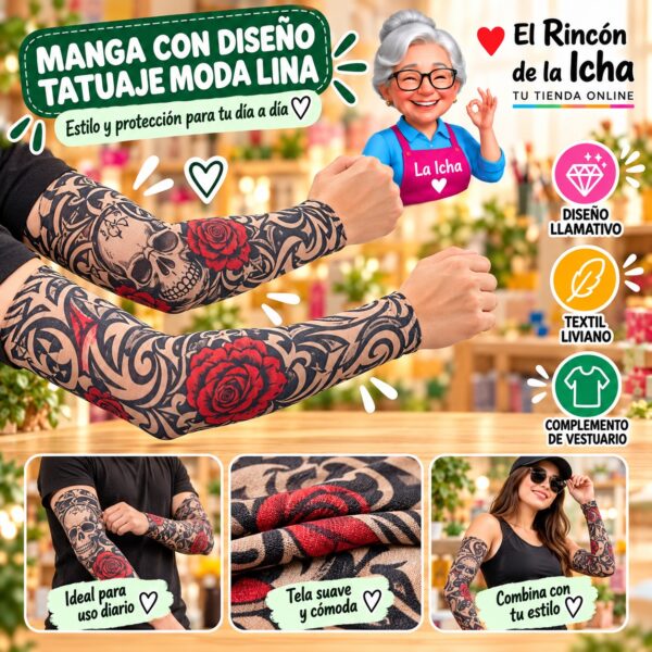 RI-ML-01381 Manga con Diseño Tatuaje Moda Lina Diseño 170175-2