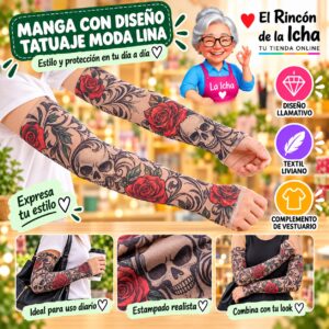 RI-ML-01382 Manga con Diseño Tatuaje Moda Lina Diseño 170175-3