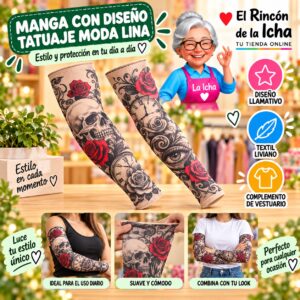 RI-ML-01384 Manga con Diseño Tatuaje Moda Lina Diseño 170175-5