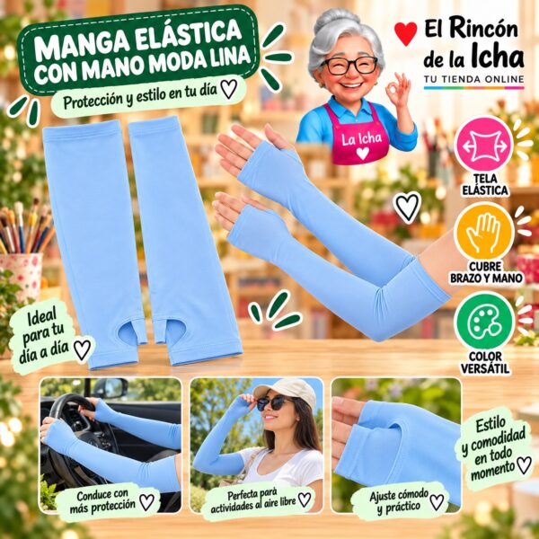 RI-ML-01389 Manga Elástica con Mano Moda Lina Diseño 170176-1