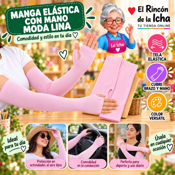 RI-ML-01390 Manga Elástica con Mano Moda Lina Diseño 170176-2