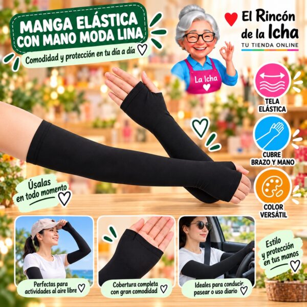 RI-ML-01392 Manga Elástica con Mano Moda Lina Diseño 170176-4