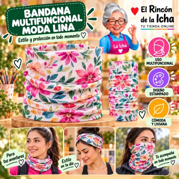 RI-ML-01395 Bandana Multifuncional Moda Lina Diseño 170177-1