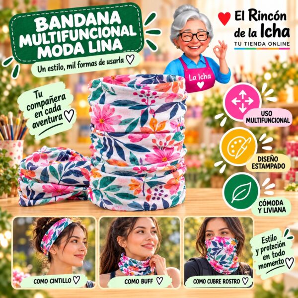 RI-ML-01396 Bandana Multifuncional Moda Lina Diseño 170177-10