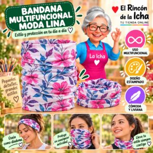 RI-ML-01402 Bandana Multifuncional Moda Lina Diseño 170177-16