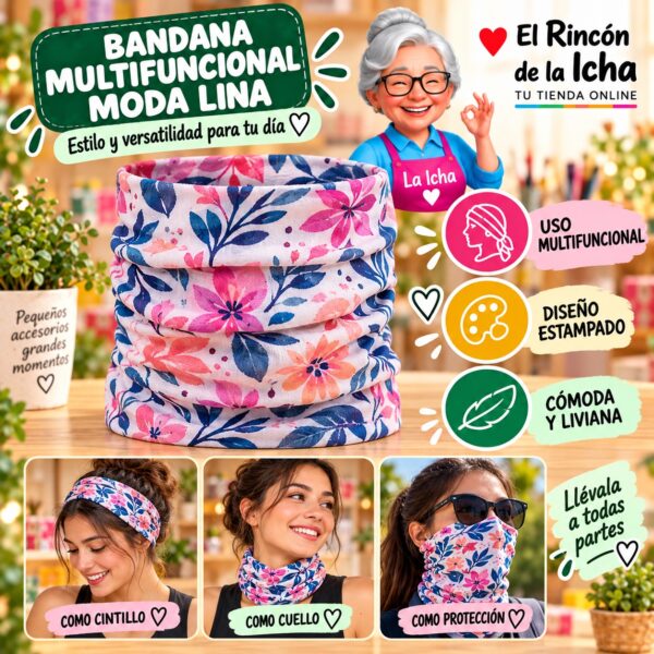 RI-ML-01403 Bandana Multifuncional Moda Lina Diseño 170177-17