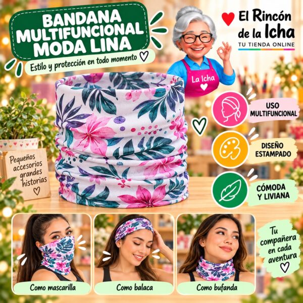 RI-ML-01404 Bandana Multifuncional Moda Lina Diseño 170177-18