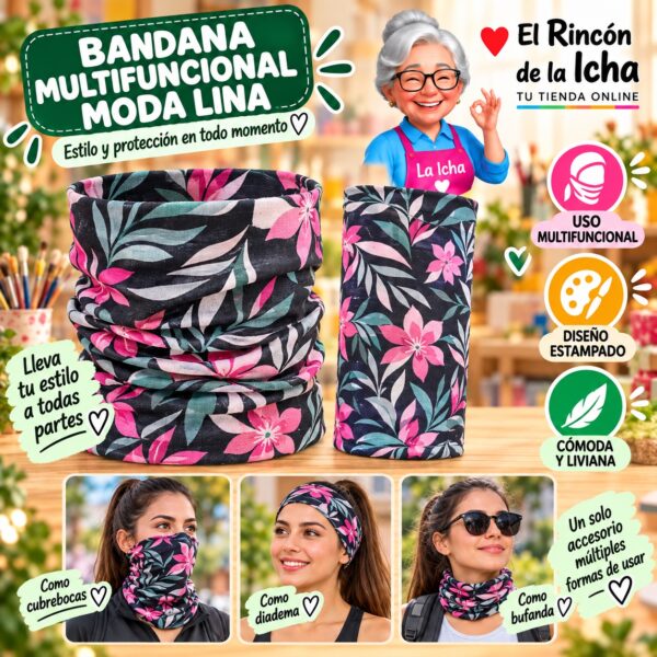 RI-ML-01406 Bandana Multifuncional Moda Lina Diseño 170177-2