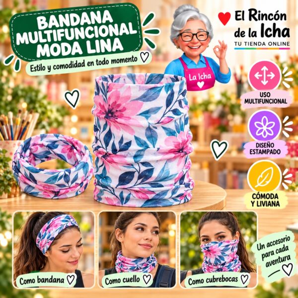 RI-ML-01407 Bandana Multifuncional Moda Lina Diseño 170177-20