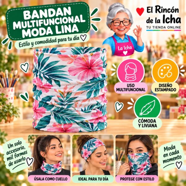 RI-ML-01409 Bandana Multifuncional Moda Lina Diseño 170177-22