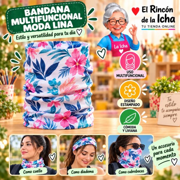 RI-ML-01412 Bandana Multifuncional Moda Lina Diseño 170177-25