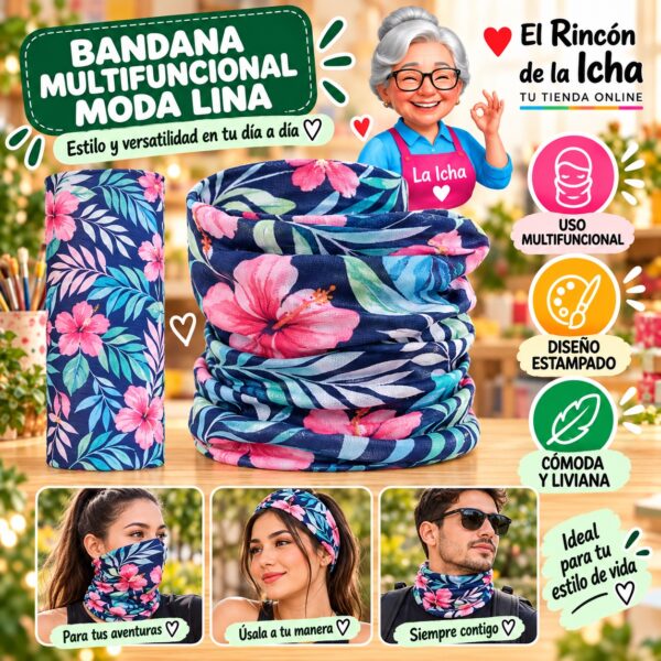 RI-ML-01413 Bandana Multifuncional Moda Lina Diseño 170177-26