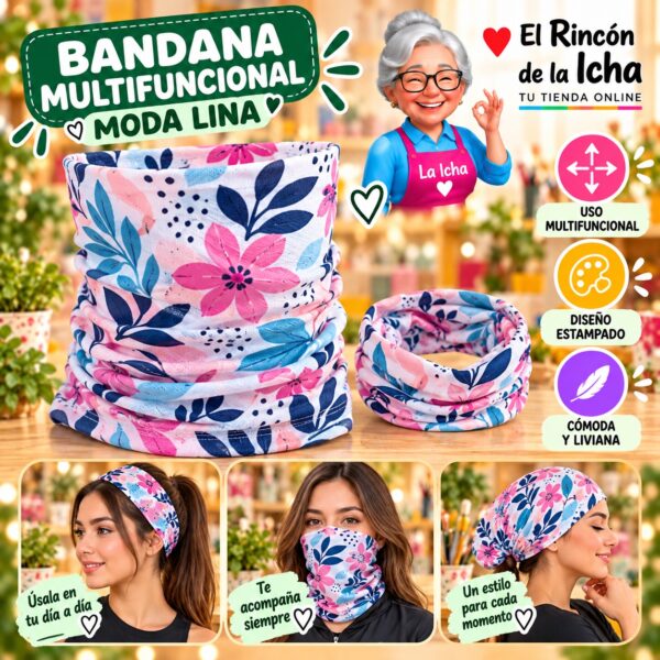 RI-ML-01414 Bandana Multifuncional Moda Lina Diseño 170177-27