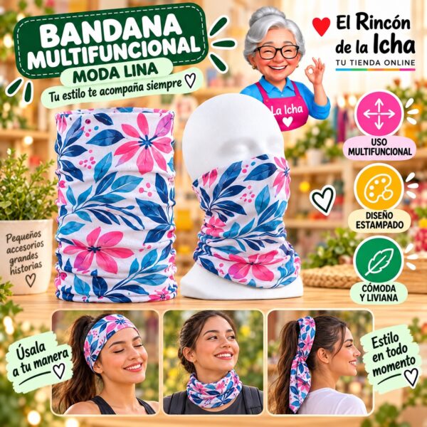 RI-ML-01417 Bandana Multifuncional Moda Lina Diseño 170177-4