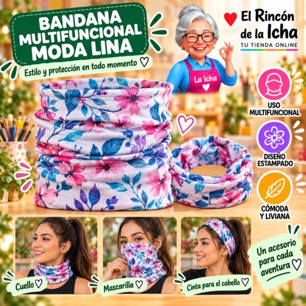 RI-ML-01419 Bandana Multifuncional Moda Lina Diseño 170177-7