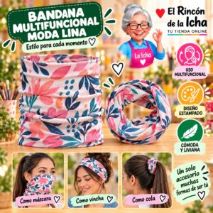 RI-ML-01420 Bandana Multifuncional Moda Lina Diseño 170177-8
