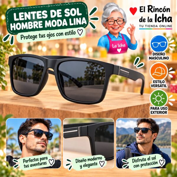RI-ML-01443 Lentes de Sol Hombre Moda Lina Diseño 178779