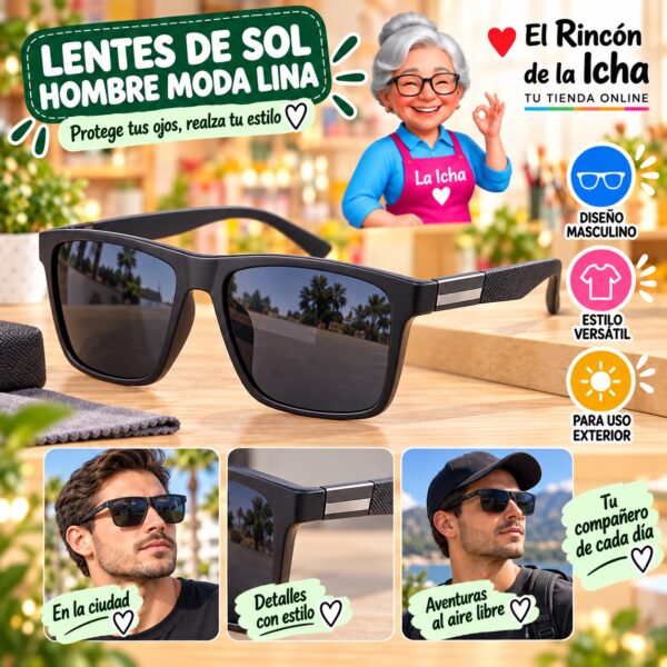 RI-ML-01447 Lentes de Sol Hombre Moda Lina Diseño 178805