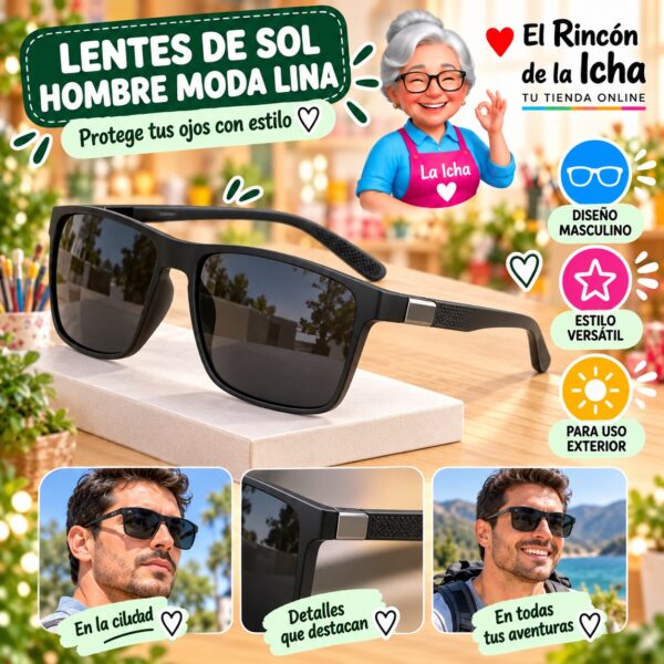 RI-ML-01458 Lentes de Sol Hombre Moda Lina Diseño 178814