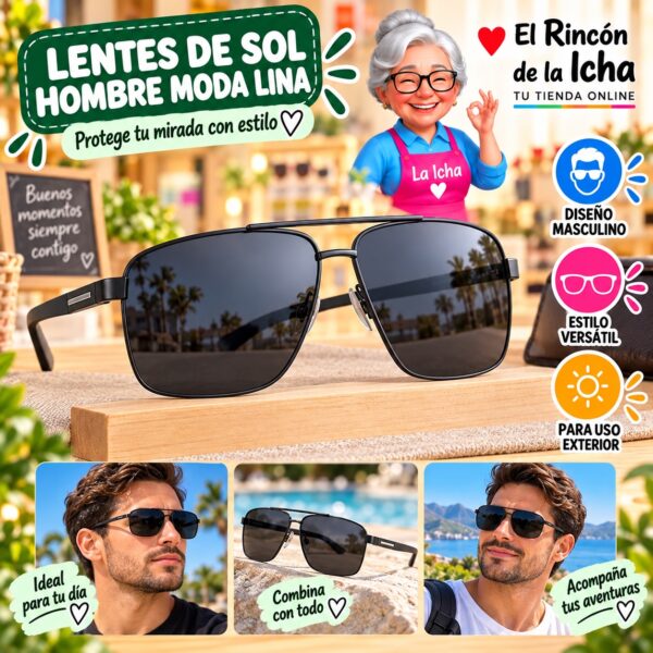 RI-ML-01476 Lentes de Sol Hombre Moda Lina Diseño 178789