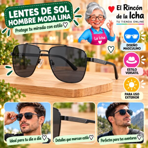 RI-ML-01478 Lentes de Sol Hombre Moda Lina Diseño 178726