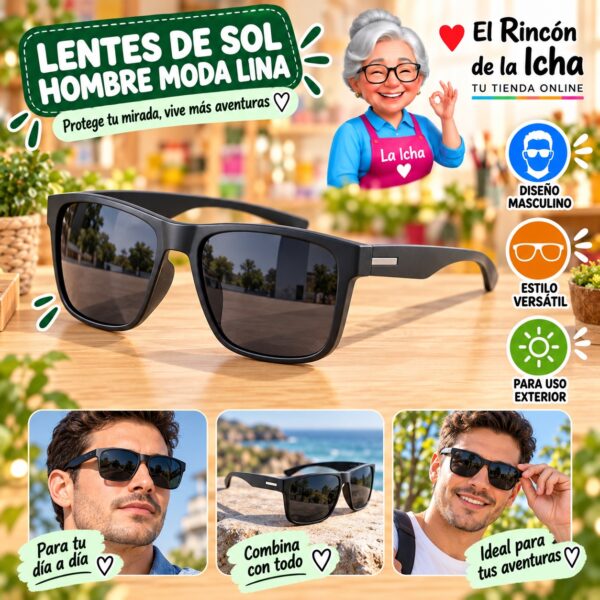RI-ML-01495 Lentes de Sol Hombre Moda Lina Diseño 178407