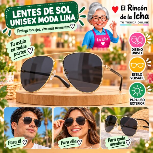 RI-ML-01541 Lentes de Sol Unisex Moda Lina Diseño 178945