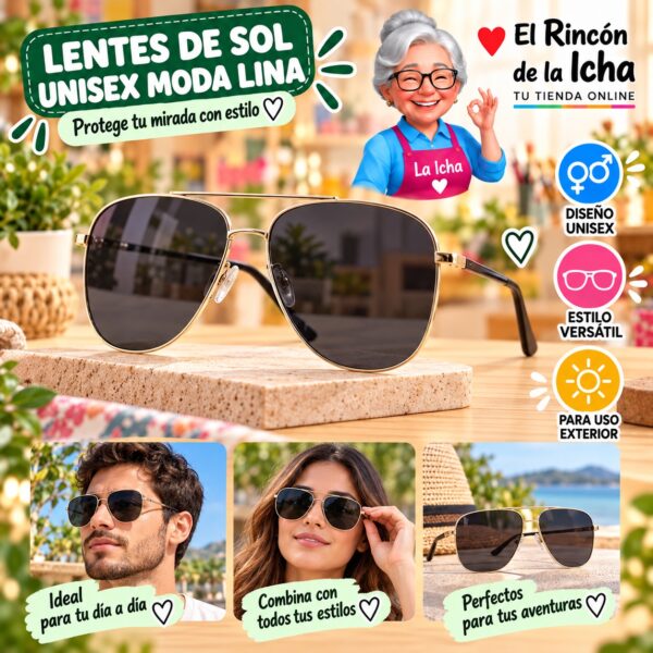 RI-ML-01545 Lentes de Sol Unisex Moda Lina Diseño 178946