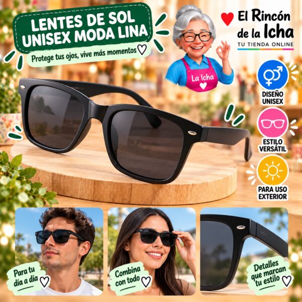 RI-ML-01571 Lentes de Sol Unisex Moda Lina Diseño 178856