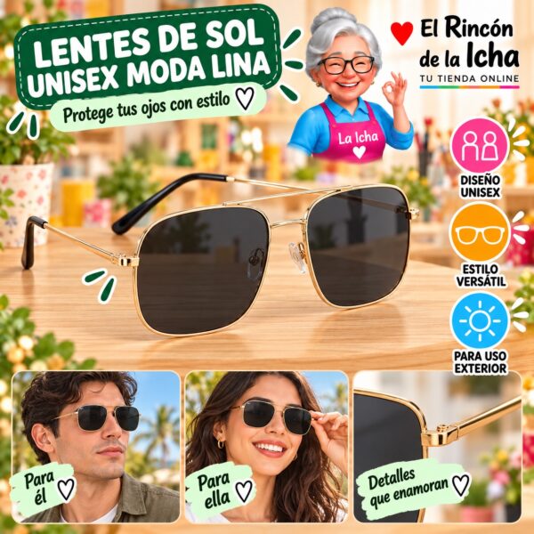Lentes de Sol Unisex Moda Lina Diseño 178953