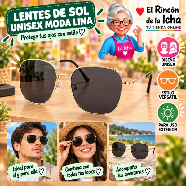 RI-ML-01585 Lentes de Sol Unisex Moda Lina Diseño 178955