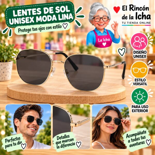 RI-ML-01590 Lentes de Sol Unisex Moda Lina Diseño 178960