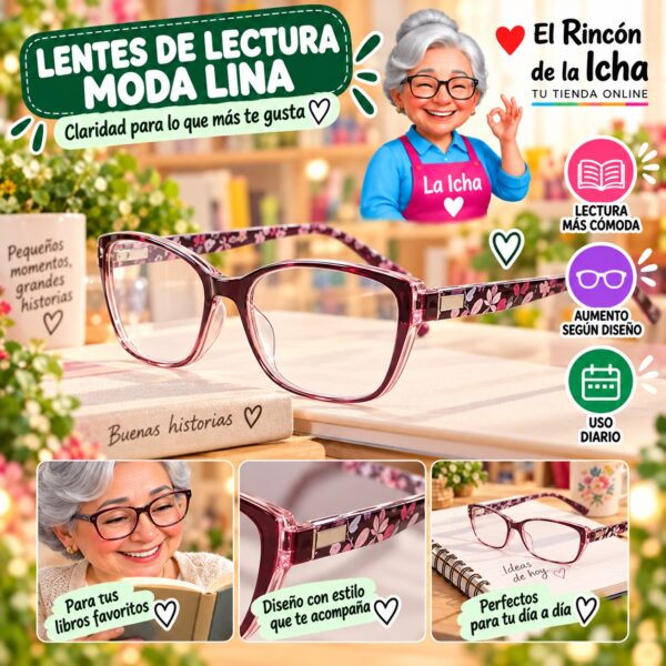 RI-ML-01712 Lentes de Lectura Moda Lina Diseño 178523-1