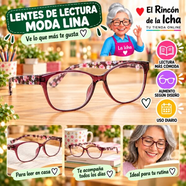 RI-ML-01727 Lentes de Lectura Moda Lina Diseño 178363-1