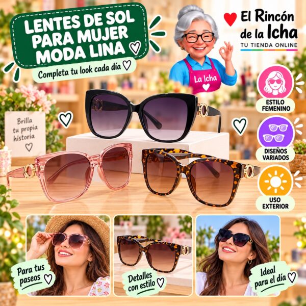 RI-ML-01768 Lentes de Sol para Mujer Moda Lina Diseño 178621