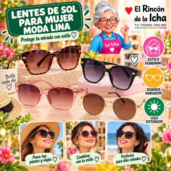 RI-ML-01770 Lentes de Sol para Mujer Moda Lina Diseño 178623