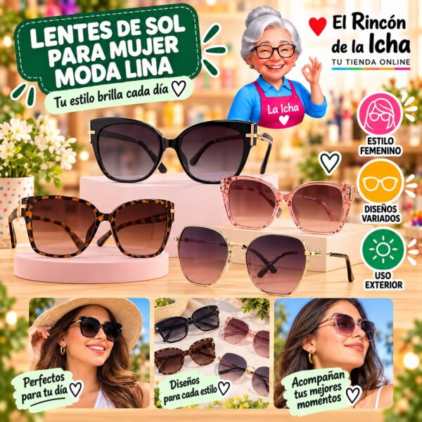 RI-ML-01771 Lentes de Sol para Mujer Moda Lina Diseño 178882