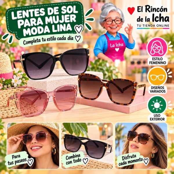 RI-ML-01772 Lentes de Sol para Mujer Moda Lina Diseño 178883