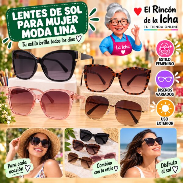 RI-ML-01773 Lentes de Sol para Mujer Moda Lina Diseño 178884