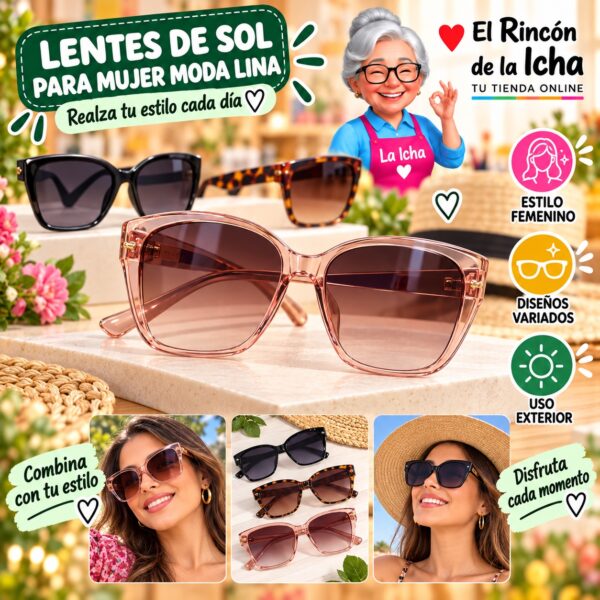 RI-ML-01779 Lentes de Sol para Mujer Moda Lina Diseño 178611
