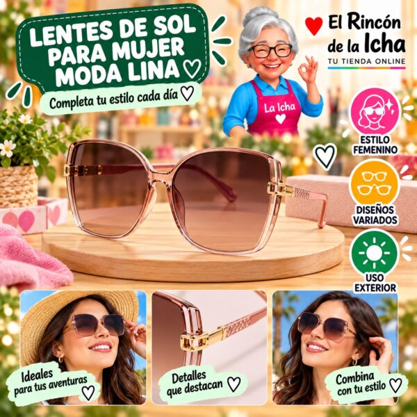 RI-ML-01782 Lentes de Sol para Mujer Moda Lina Diseño 178896
