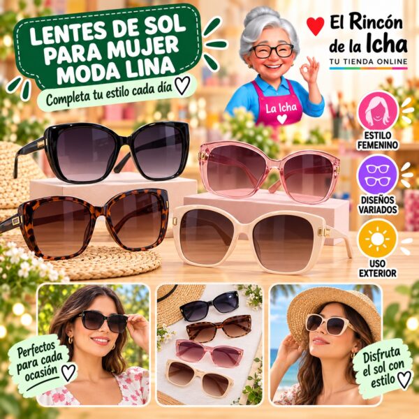 RI-ML-01783 Lentes de Sol para Mujer Moda Lina Diseño 178897