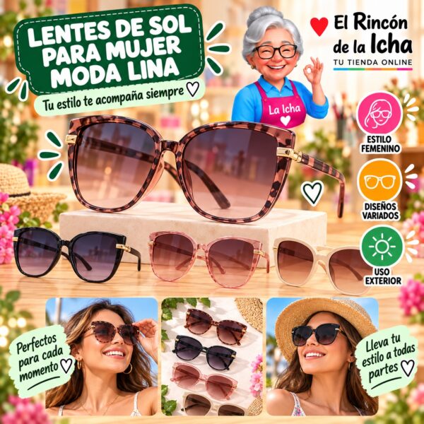 RI-ML-01787 Lentes de Sol para Mujer Moda Lina Diseño 178891