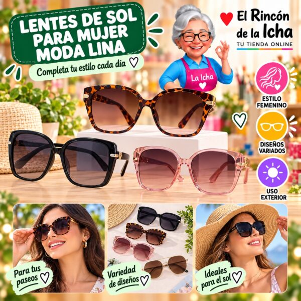 RI-ML-01788 Lentes de Sol para Mujer Moda Lina Diseño 178892