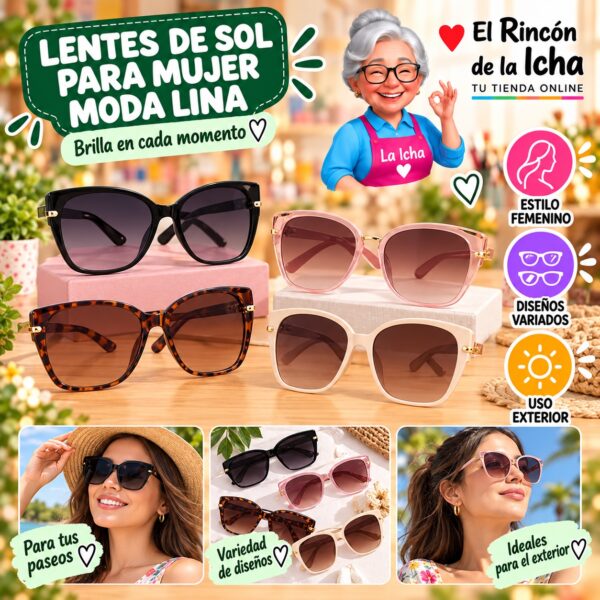 RI-ML-01791 Lentes de Sol para Mujer Moda Lina Diseño 178895